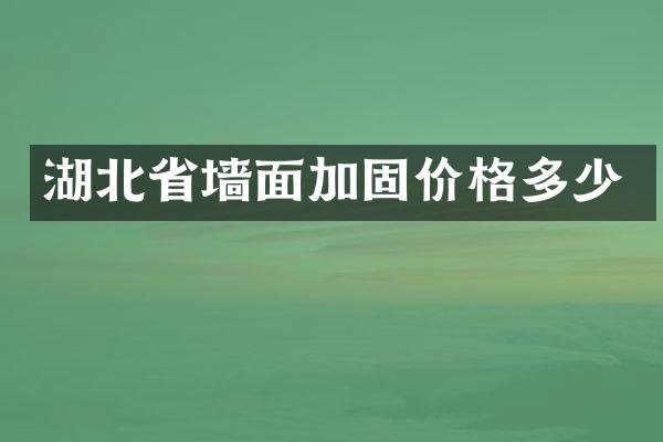 湖北省墙面加固价格多少