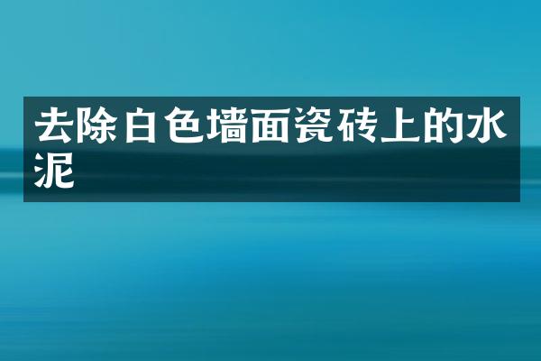 去除白色墙面瓷砖上的水泥