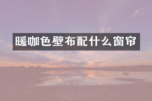 暖咖色壁布窗帘
