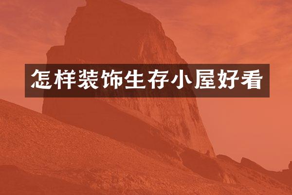 怎样装饰生存小屋好看
