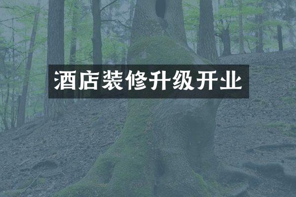 酒店装修升级开业