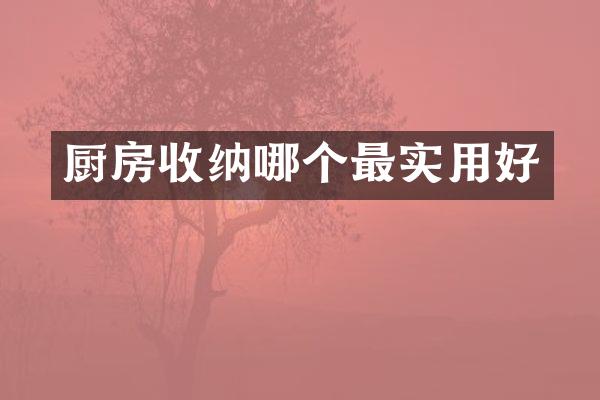 厨房收纳哪个最实用好
