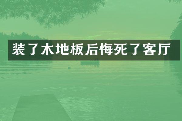 装了木地板后悔死了客厅