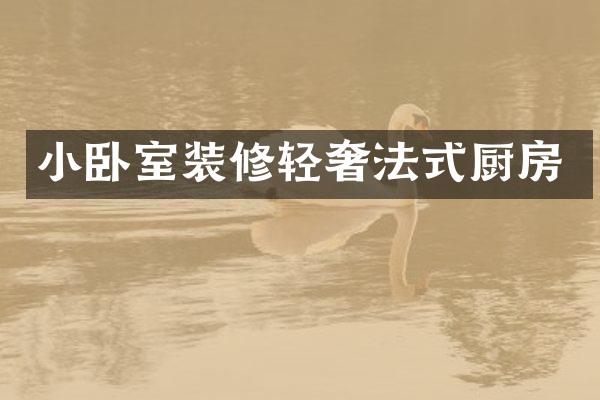 小卧室装修轻奢法式厨房