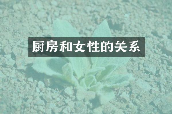 厨房和女性的关系