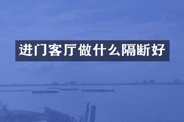 进门客厅做什么隔断好