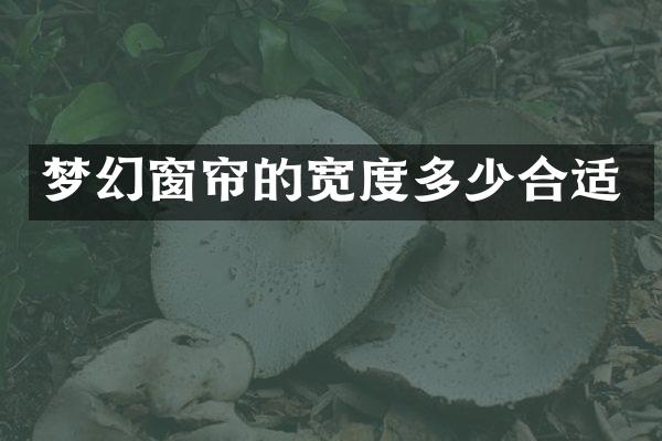 梦幻窗帘的宽度多少合适