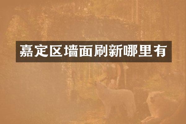 嘉定区墙面刷新哪里有