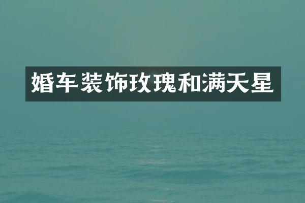 婚车装饰玫瑰和满天星