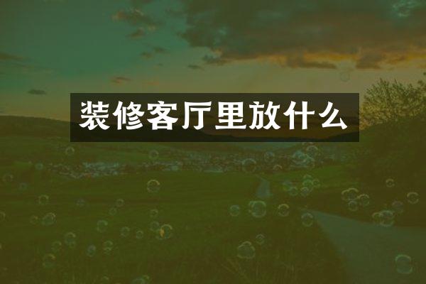 装修客厅里放什么