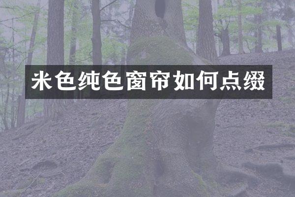 米色纯色窗帘如何点缀