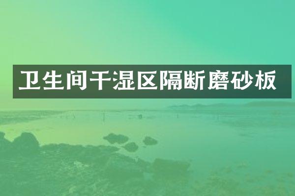 卫生间干湿区隔断磨砂板