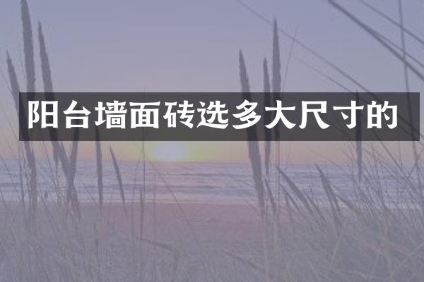 阳台墙面砖选多大尺寸的