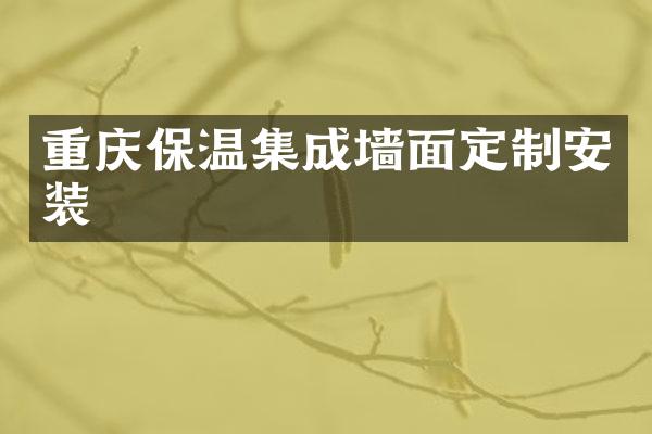 重庆保温集成墙面定制安装
