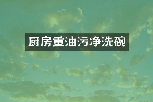 厨房重油污净洗碗