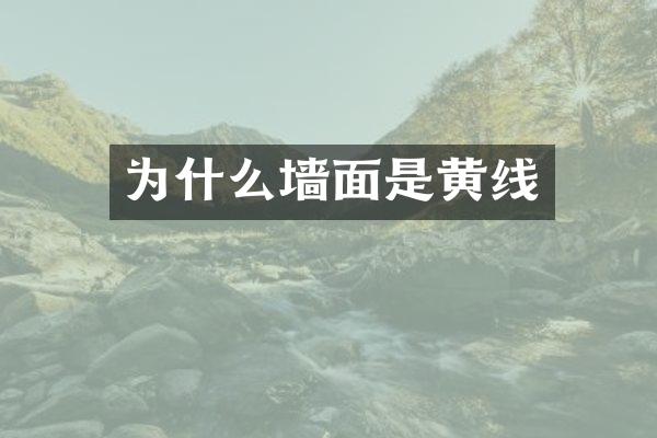 为什么墙面是黄线