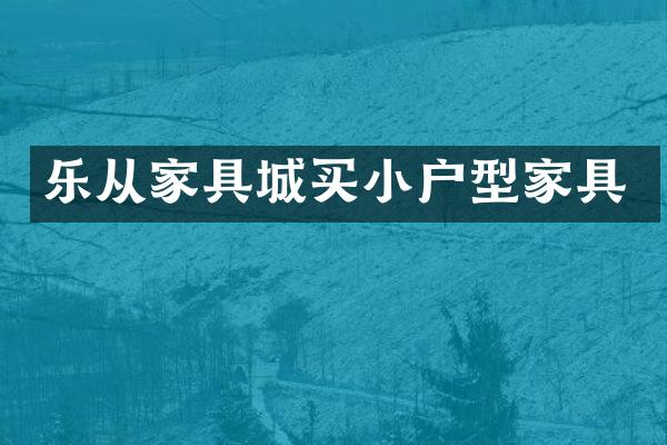 乐从家具城买小户型家具