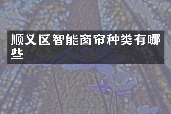 顺义区智能窗帘种类有哪些
