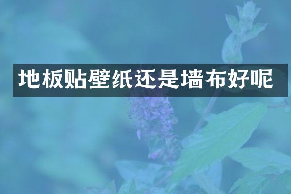 地板贴壁纸还是墙布好呢