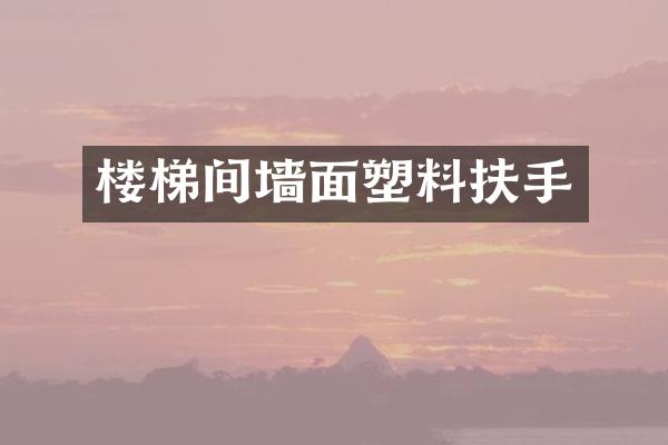 楼梯间墙面塑料扶手