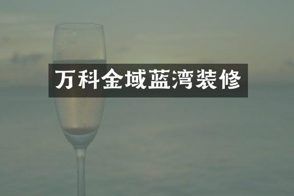 万科金域蓝湾装修