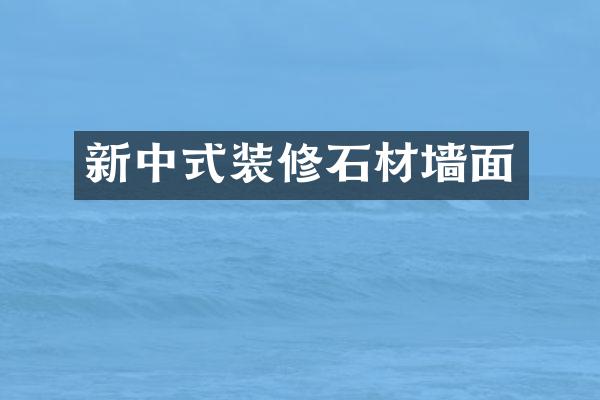 新中式装修石材墙面