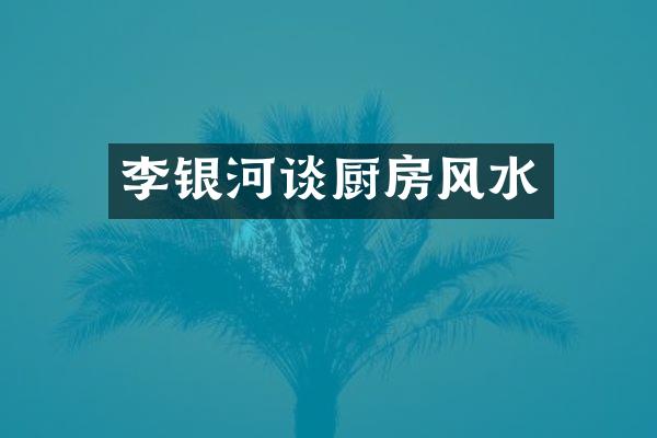 李银河谈厨房风水