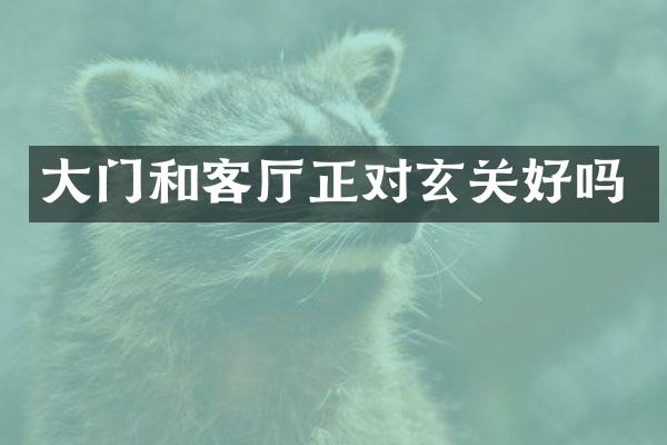 大门和客厅正对玄关好吗