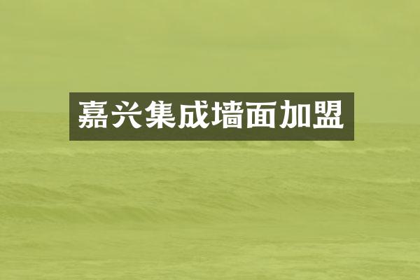 嘉兴集成墙面加盟