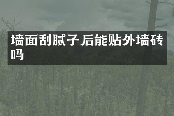 墙面刮腻子后能贴外墙砖吗