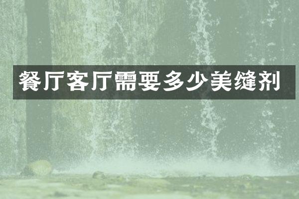 餐厅客厅需要多少美缝剂