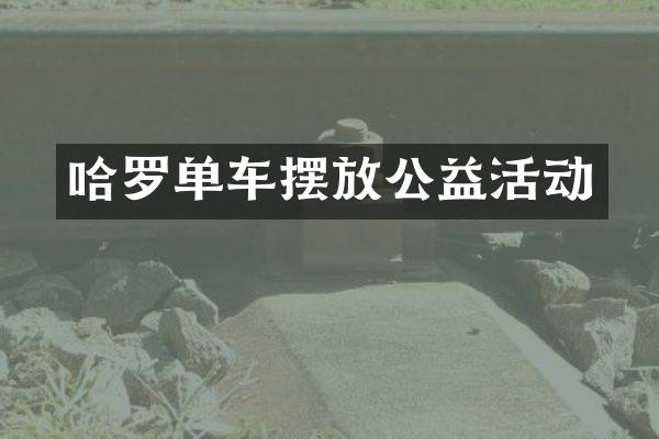 哈罗单车摆放公益活动