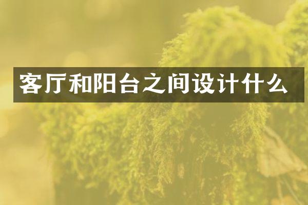 客厅和阳台之间设计什么