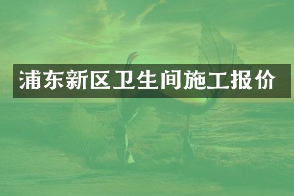 浦东新区卫生间施工报价