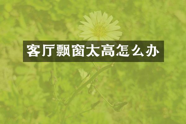 客厅飘窗太高怎么办