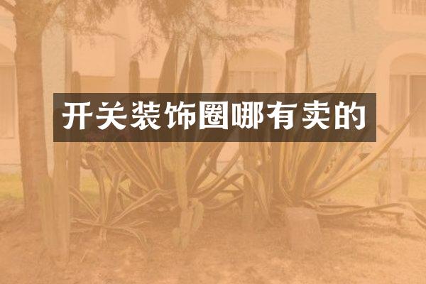 开关装饰圈哪有卖的