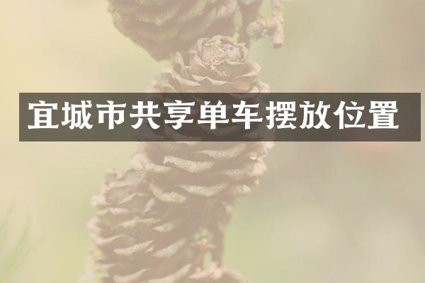 宜城市共享单车摆放位置