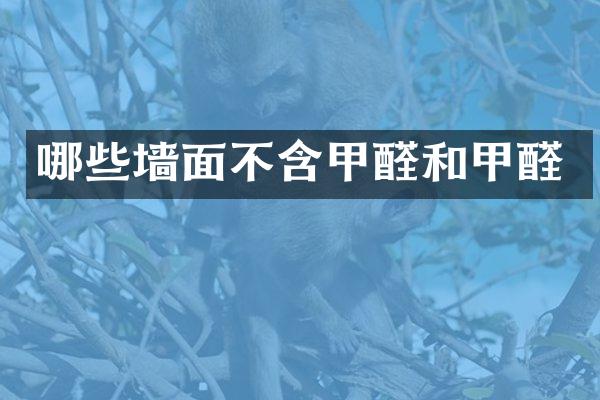 哪些墙面不含甲醛和甲醛