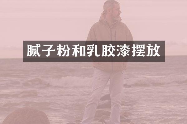 腻子粉和乳胶漆摆放