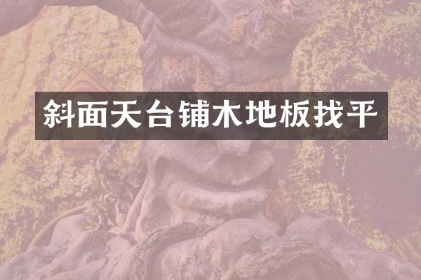 斜面天台铺木地板找平