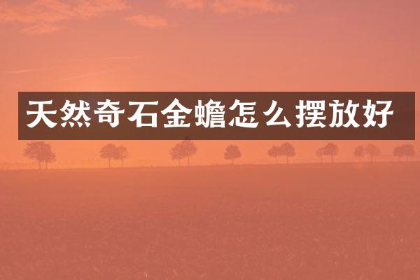 天然奇石金蟾怎么摆放好