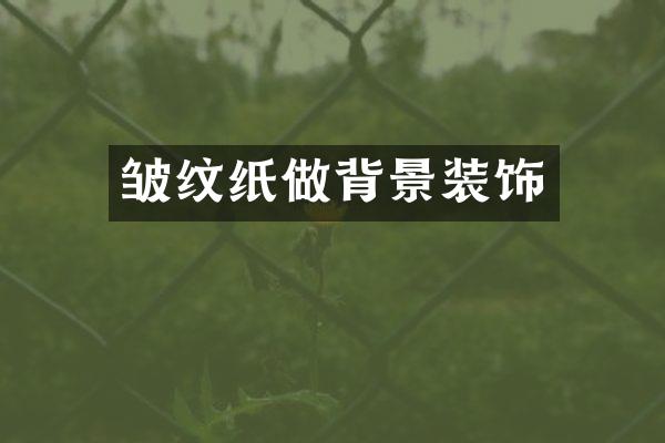 皱纹纸做背景装饰