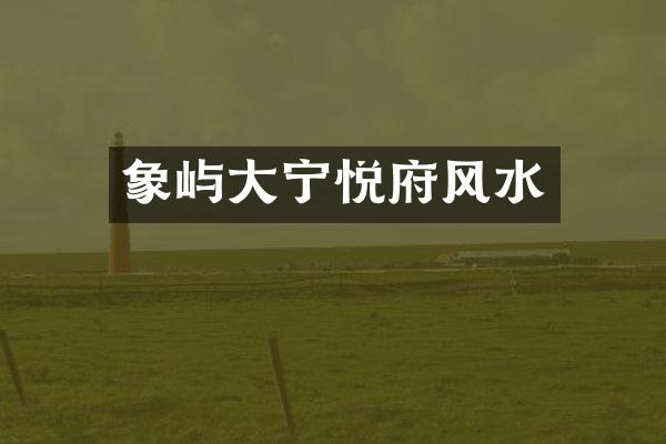 象屿大宁悦府风水