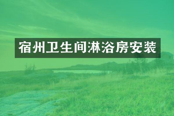宿州卫生间淋浴房安装