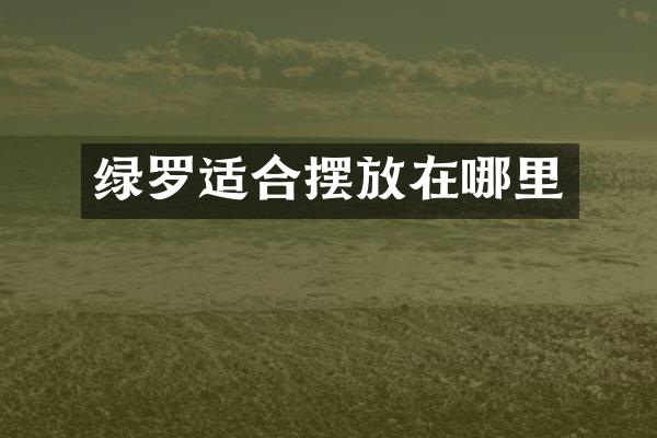 绿罗适合摆放在哪里