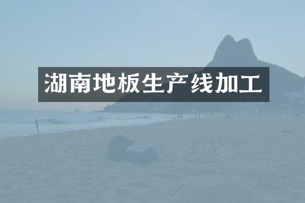 湖南地板生产线加工