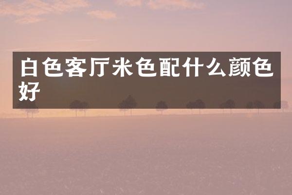 白色客厅米色配什么颜色好