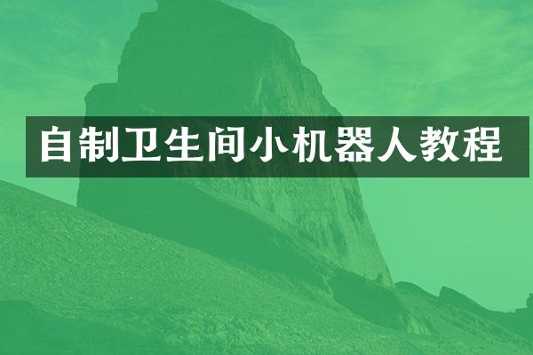 自制卫生间小机器人教程