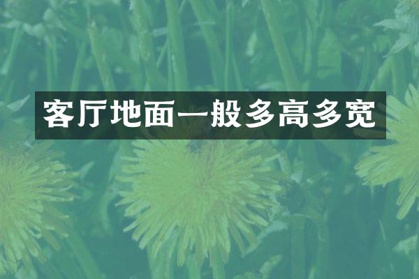 客厅地面一般多高多宽