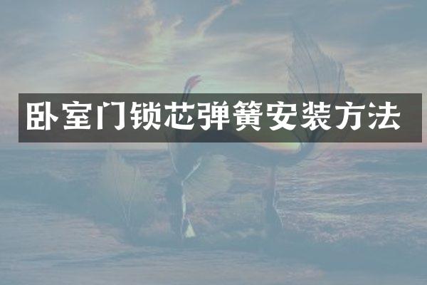 卧室门锁芯弹簧安装方法